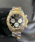 Better Factory BT New 4131 Rolex Daytona Replica Watch Gold-Black Index Dial with Diamond